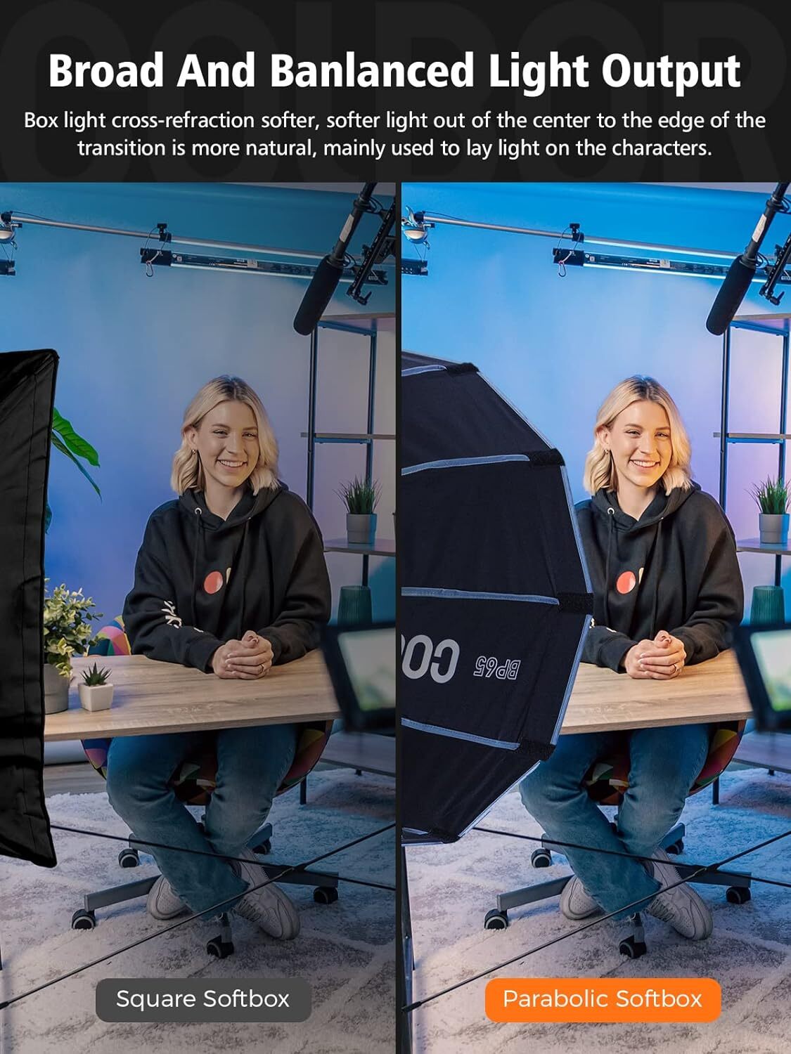 Parabolic Softbox COLBOR 90cm Quick Set up Quick Release for CL220/CL330 Series