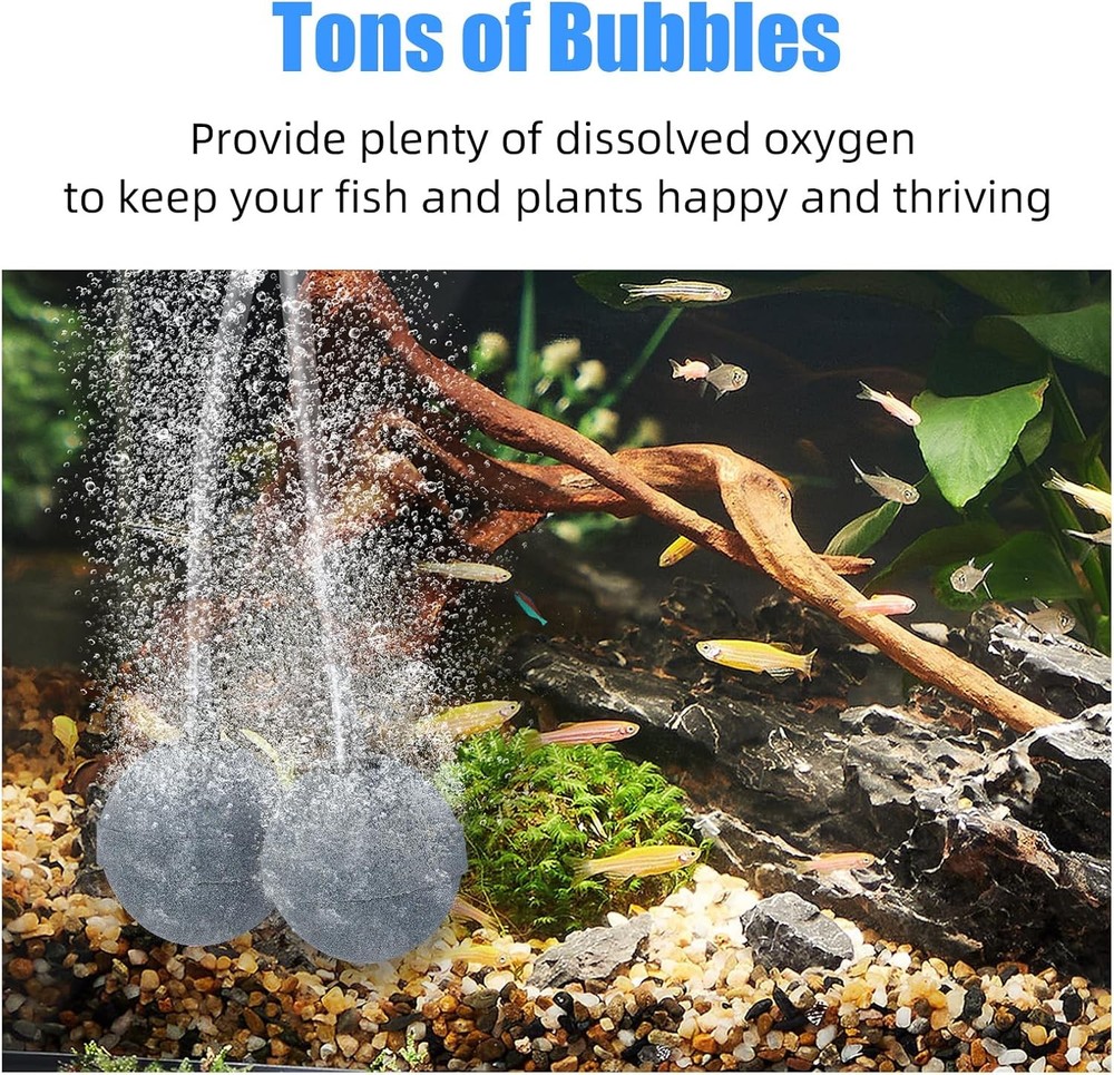 2" Pond Air Stones 4-Pack Aerator Oxygen Diffusers for Aquariums