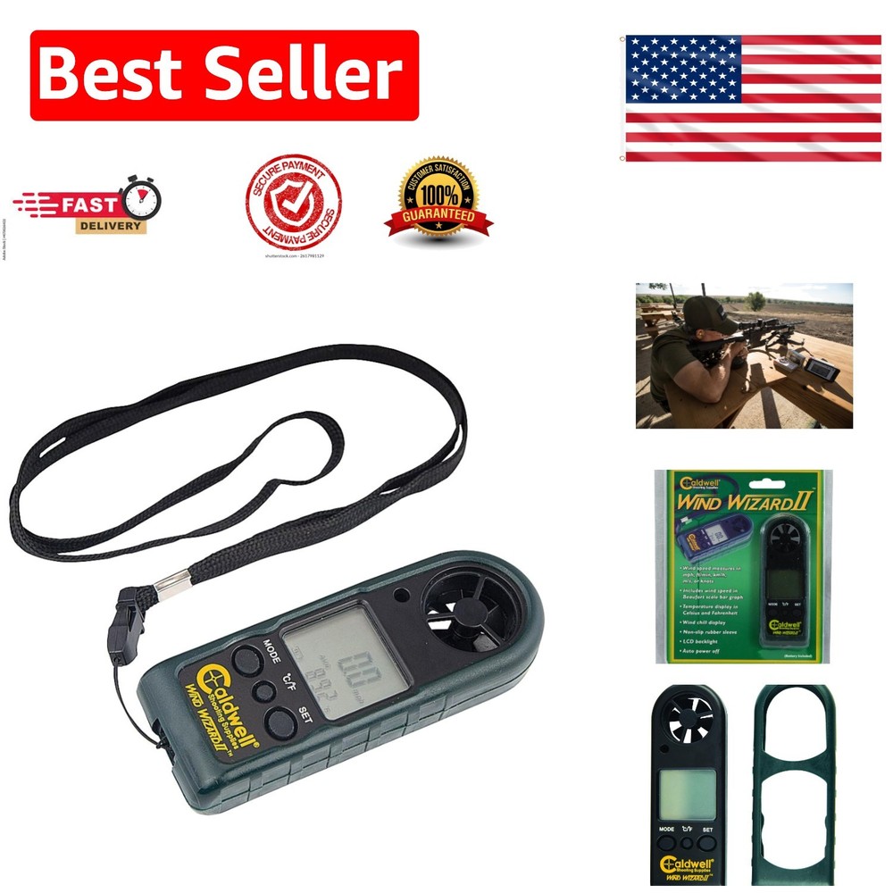 Durable Wind Wizard II Wind Meter with Multiple Readings - Perfect for Shooting