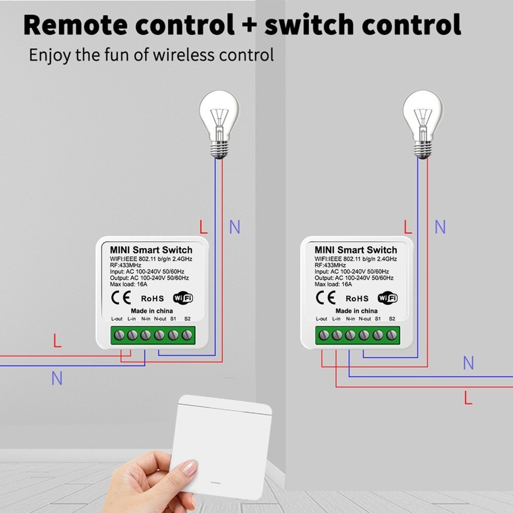Remote Control Switch Voice Control Switch App Controlled Easy Installation