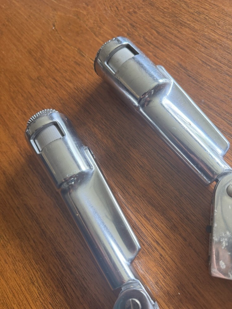 Pair Vintage EV Model 664 Dynamic Microphone Electrovoice Tested Working Deco