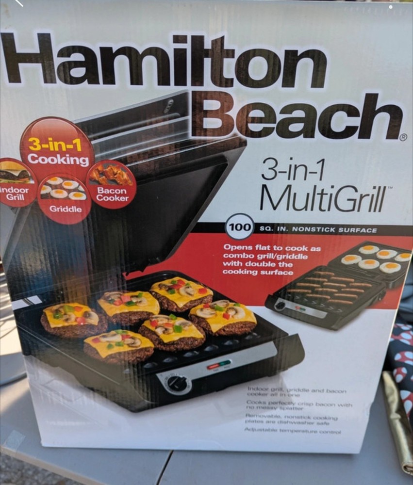 Hamilton Beach 3-1 Multi Grill, New Unopened