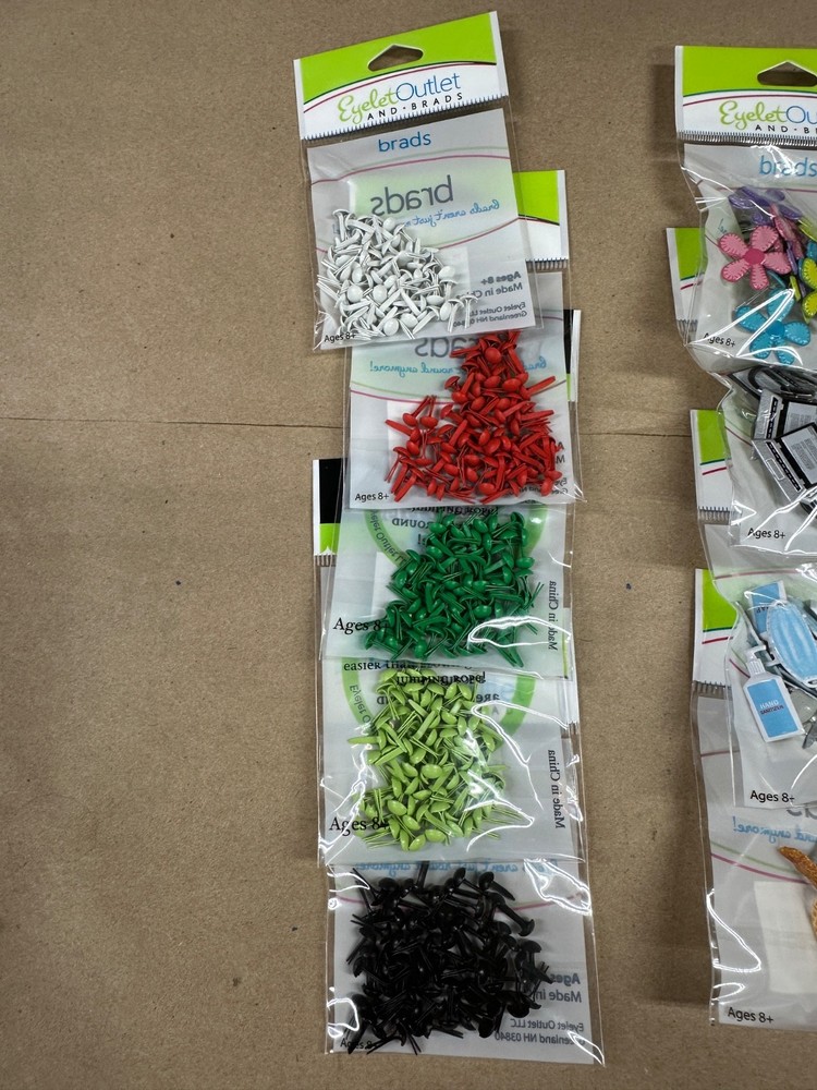 13 Eyelet Outlet brad packages bundle lot