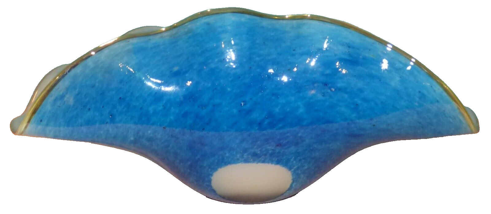 Daniel Lotton Art Glass Clamshell with Pearl, Clam