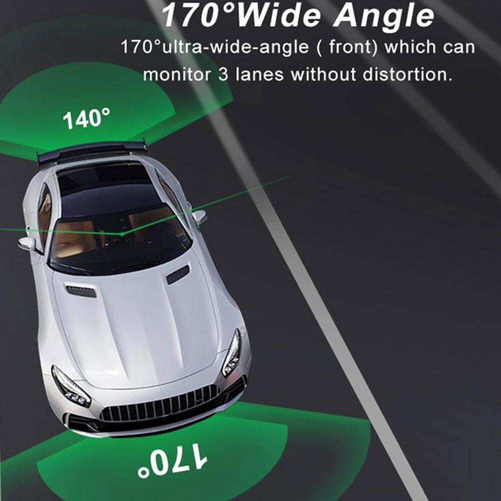 4.5" Car Backup Camera Mirror Dash Cam Recorder Rear View Reverse Parking System