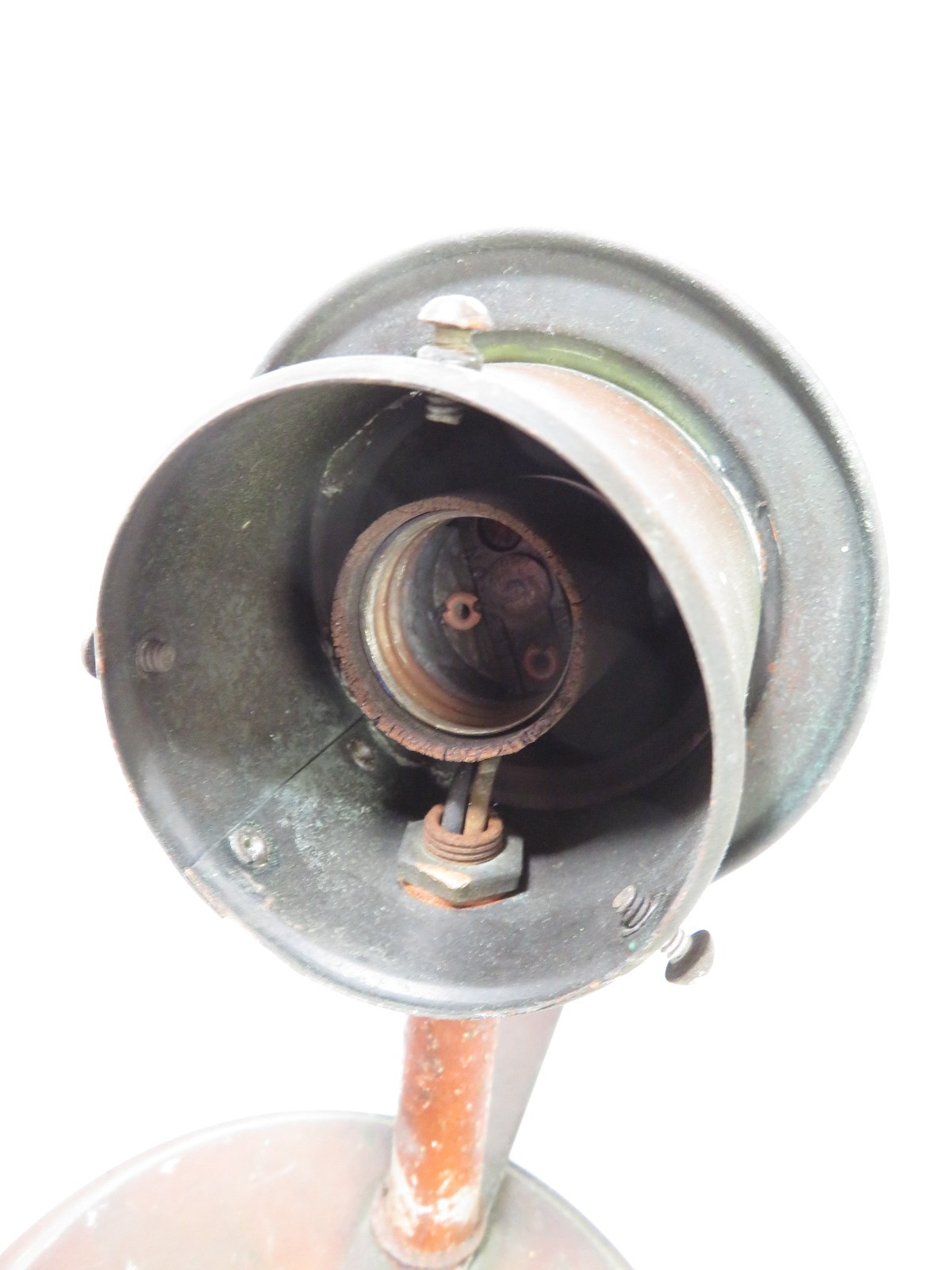 ANTIQUE Arts & Crafts COPPER TUDOR PORCH WALL SCONCE LAMP LIGHT PAIR Lantern