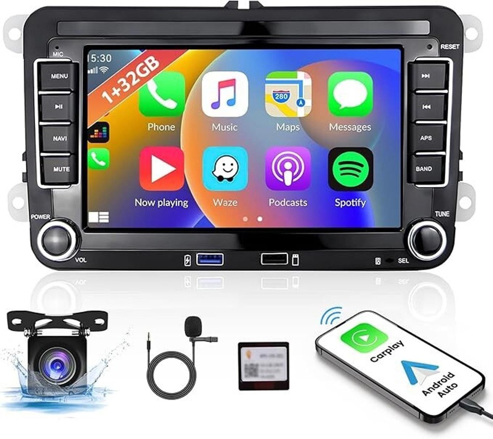 Bluetooth Android/iOS CarPlay Unit - 7" Touchscreen