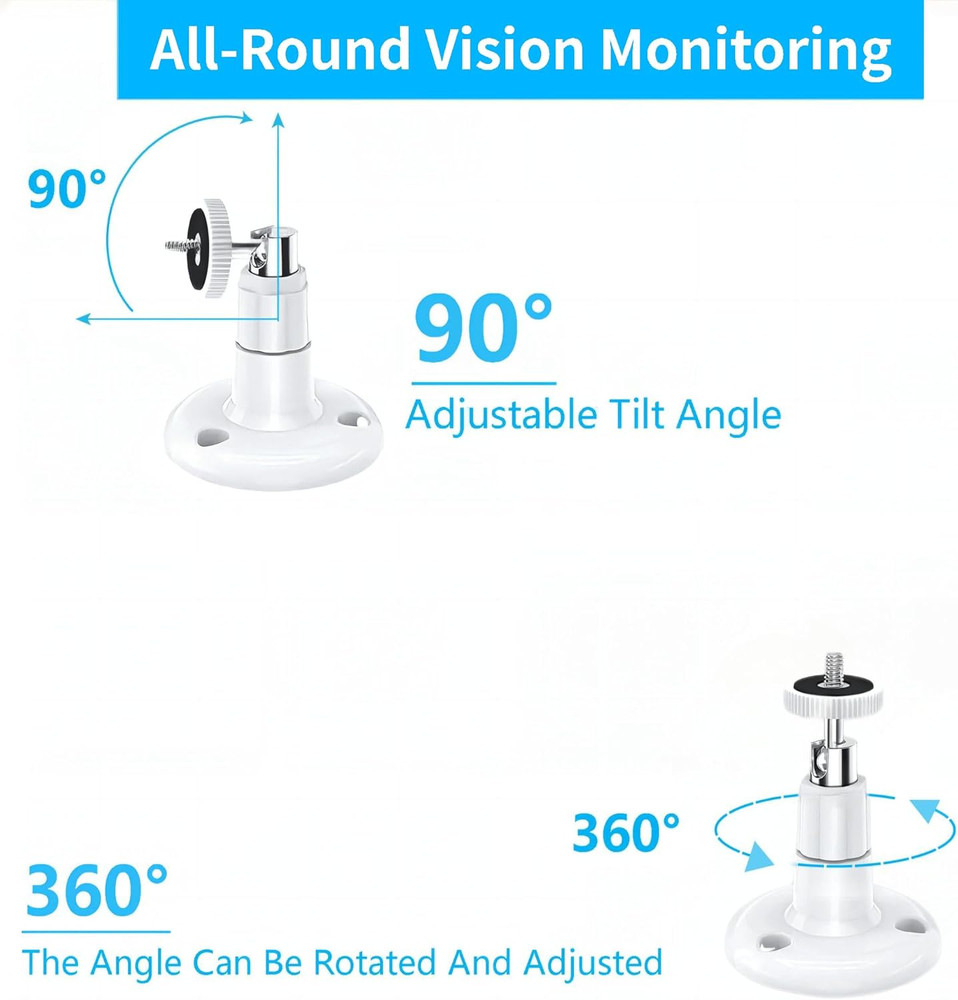 2 Pack Adjustable Security Wall Mount for Ring Camera&Stick up Cam Battery,Indoo