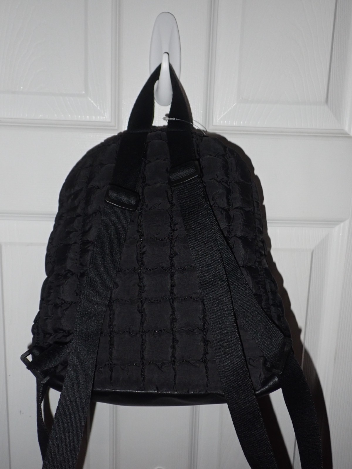 NEW Disney Mickey Mouse Black Quilted Nylon Backpack Purse Bioworld NWT