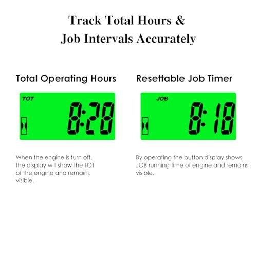 JR-HM058 Digital Hour Meter Tachometer,2 System Options,Countdown Maintenance
