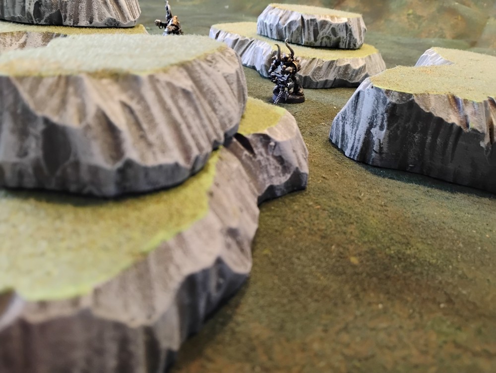 Stackable Hill Set Terrain Wargame bolt action Warhammer 40k tabletop D&D