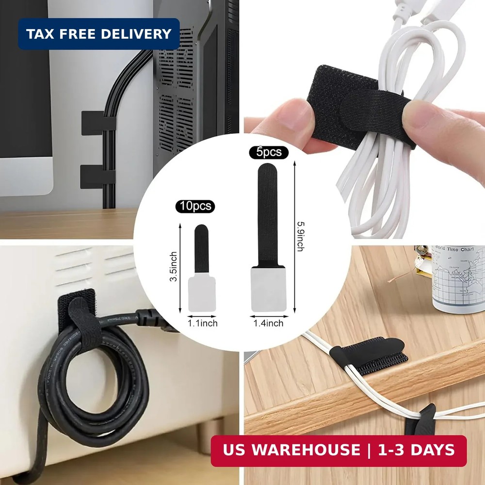 137PCS Cable Management Kit 4 Cable Sleeve Split 100 Cable Zip Ties 10 Cable Cli