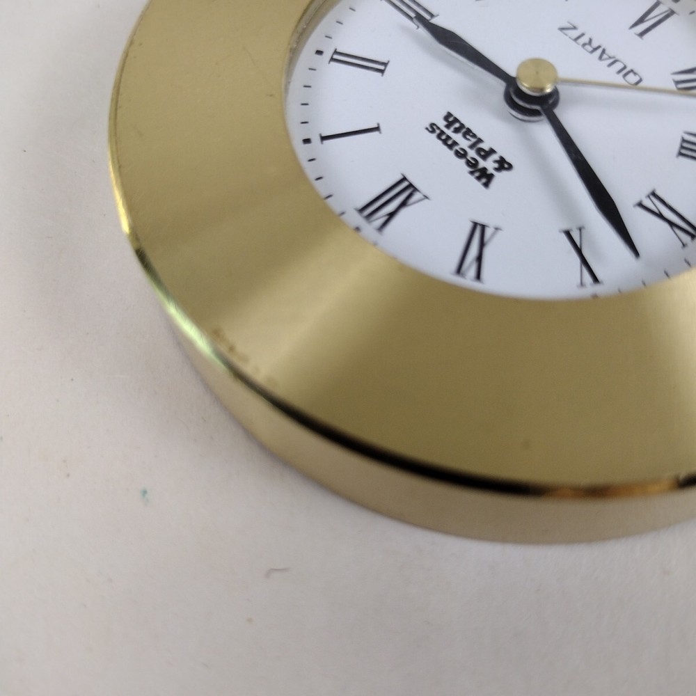 Weems & Plath Brass Chart Weight Clock 3 inch diameter
