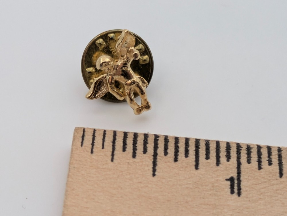 Small Gold Toned Angel Tack Pin