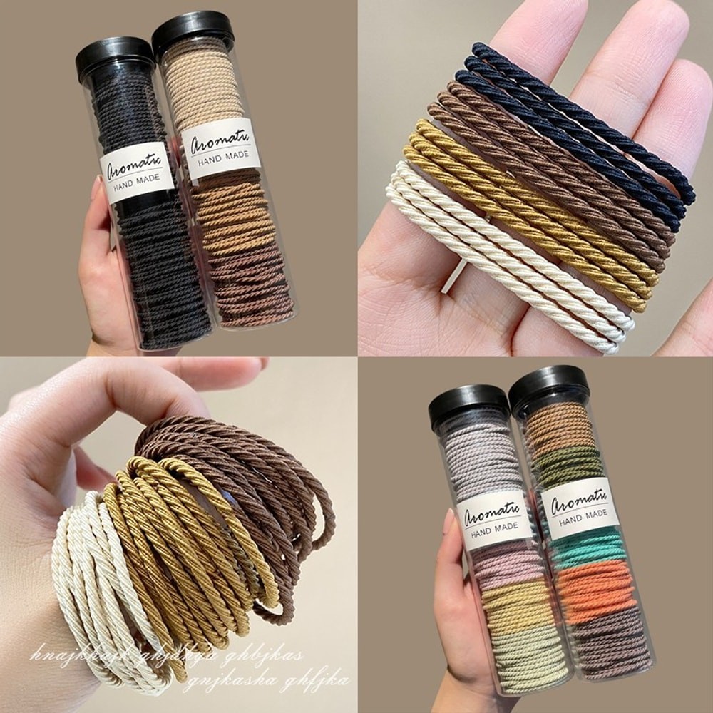 ROCA Black Rubber Bands 100pcs - Basic Korean Style Hair Accessories