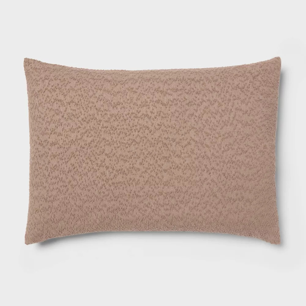 Full/Queen Boucle Comforter Set Brown - Threshold