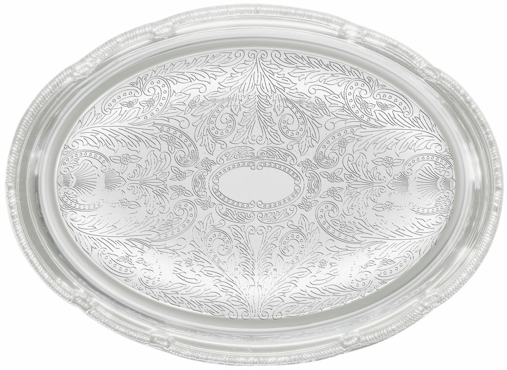 Serving Tray, Oval, 18" x 13", Chrome Plated (12 Each)