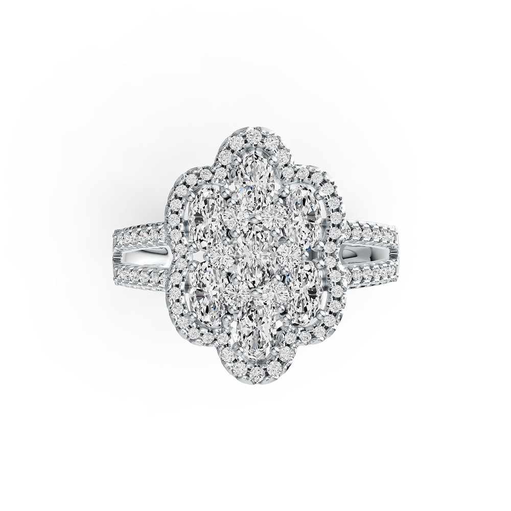 Sterling Silver Semi Mount Ring Setting Oval OV 5X3mm Split Shank