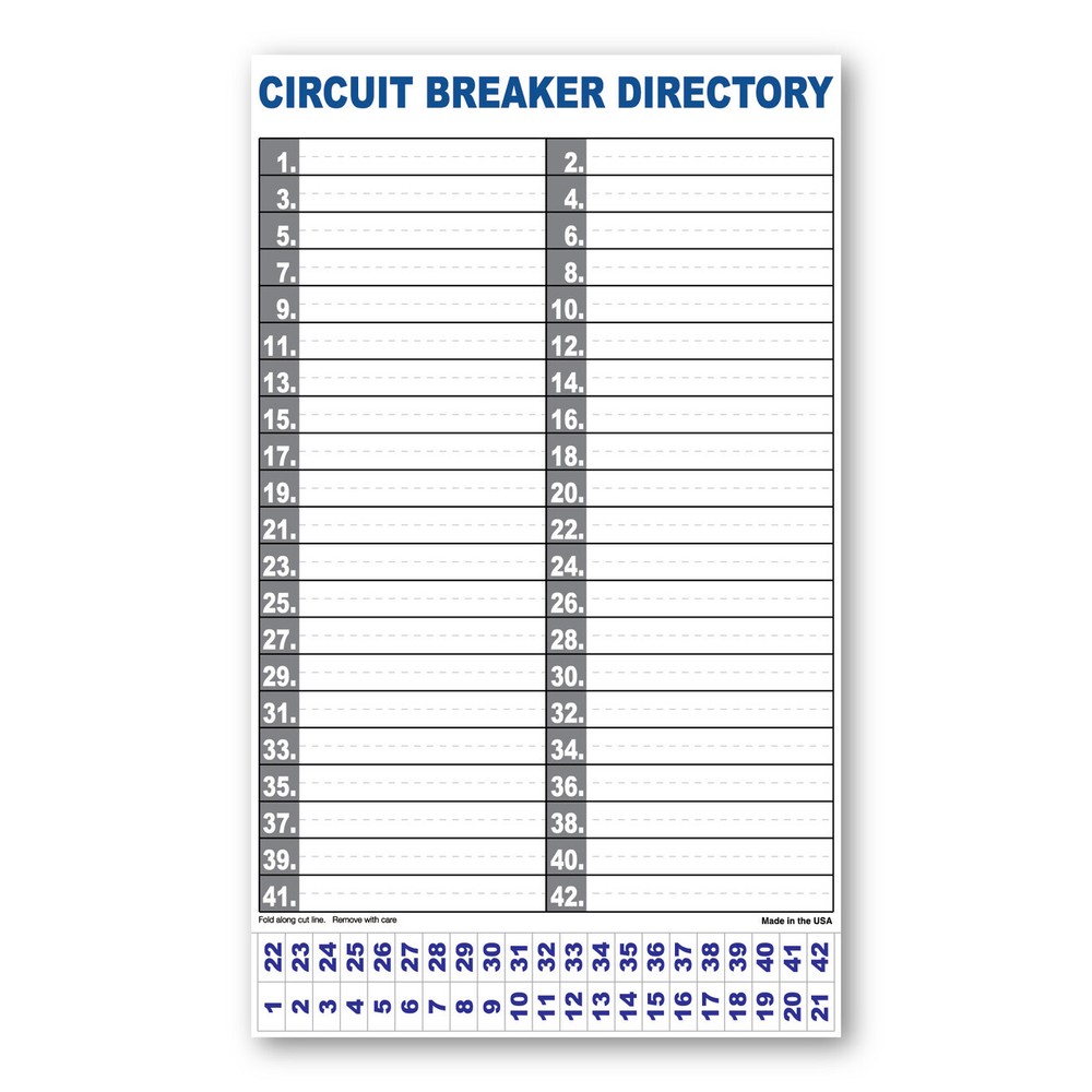 Circuit Breaker Labels Sticker