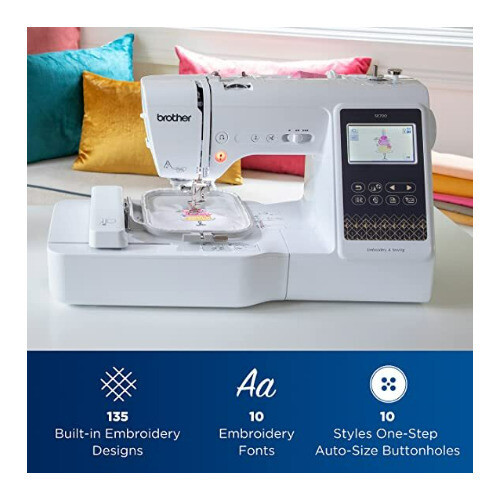 Brother SE700 Elite Computerized LCD Touchscreen Sewing and Embroidery Machine