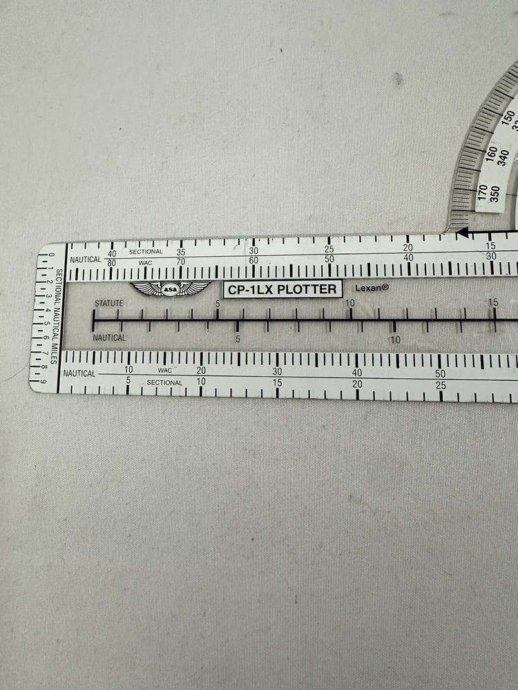 ASA CP-1LX Plotter Airplane Navigational Tool Lexan