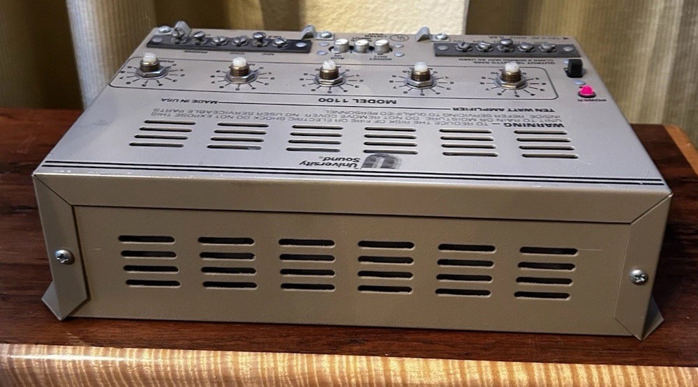 University Sound Model 1100 Wall-Mount Paging Amplifier Control Panel W/ Box