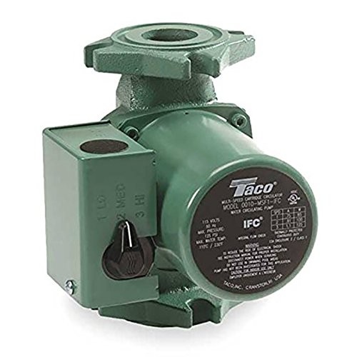 Taco 3-Speed Cast Iron Circulator - Integral Flow Check, 1/20 HP