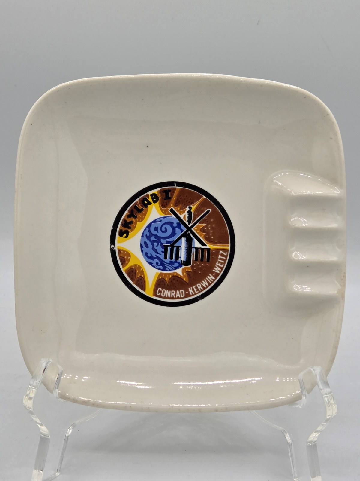 Lot of 2 Vintage NASA Ashtray USS Ticonderoga Apollo 17 Splashdown / Skylab I