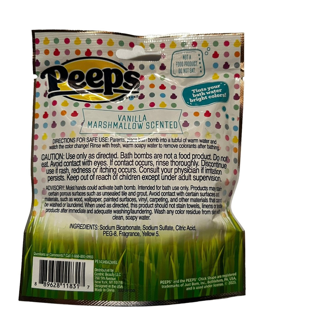 Peeps Chick Shaped Bath Bombs Scented Chick Shaped Bath Vanilla Marshmallows