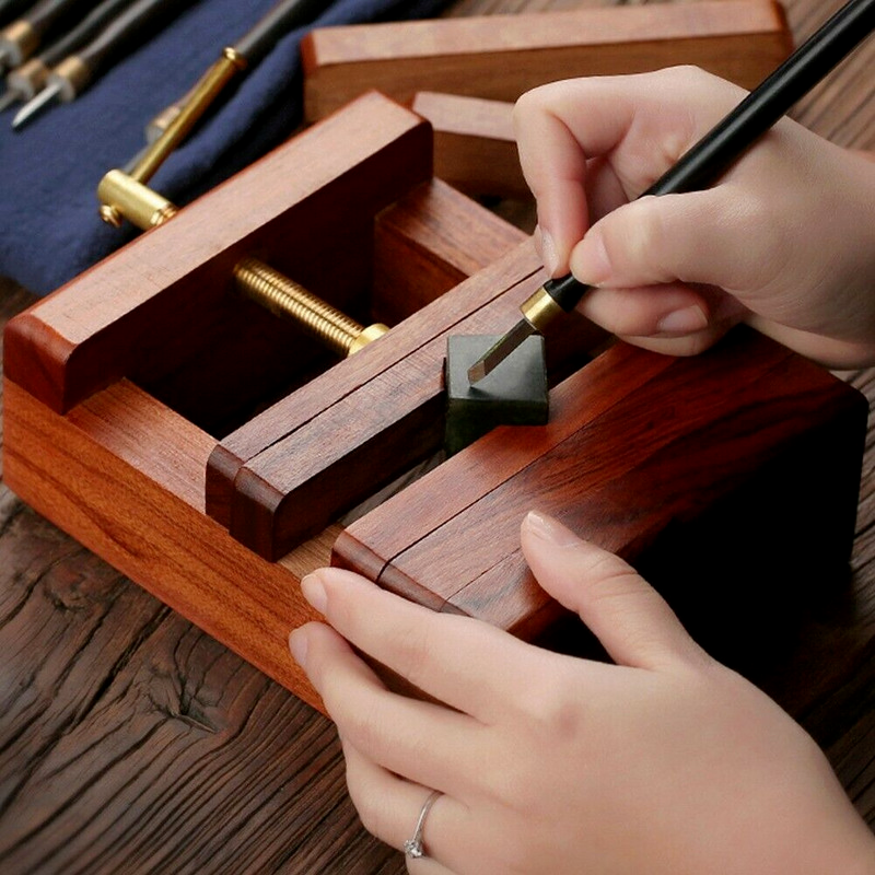 Calligraphy Art Hand Tools Set DIY Seal Stamp Stone Carving Tool Kit
