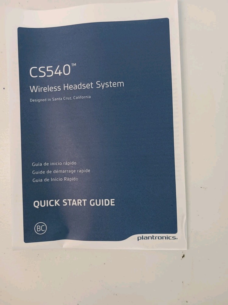 Plantronics Wireless Headset System CS540