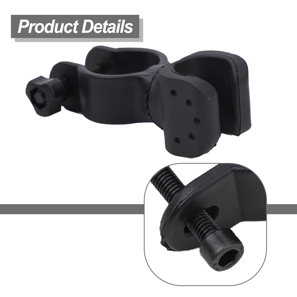 Flashlight Holder TPR+plastic Rotation Black Expandable High Quality