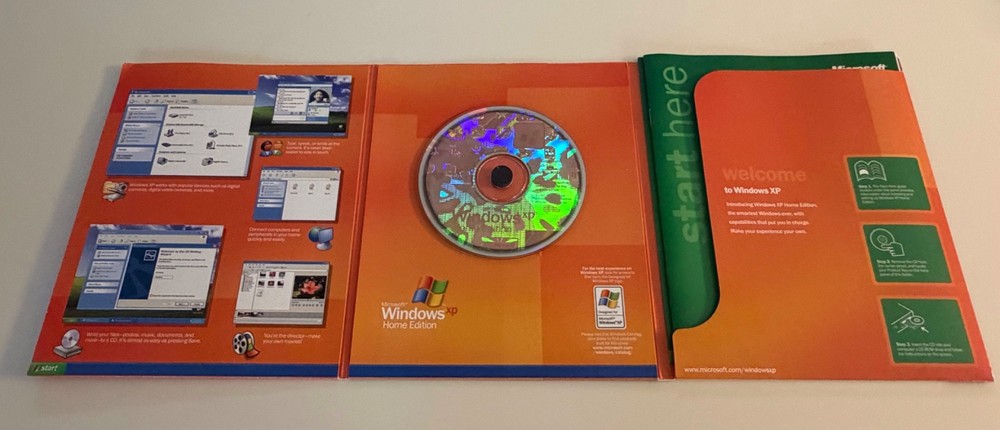 MICROSOFT Windows XP Home Edition Version 2002 with Product Key & XP Update Disc
