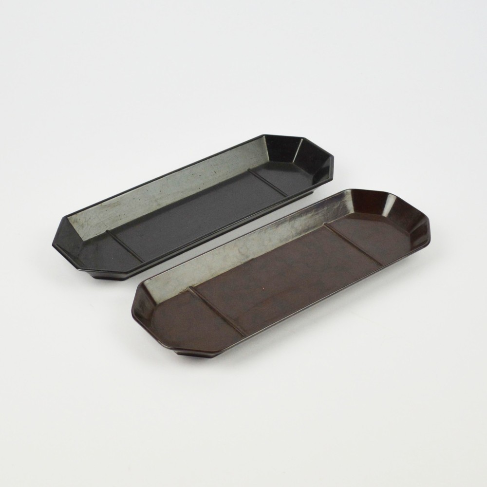 2 X Vintage Pen Tray - Bakelite - Desk - Octagonal