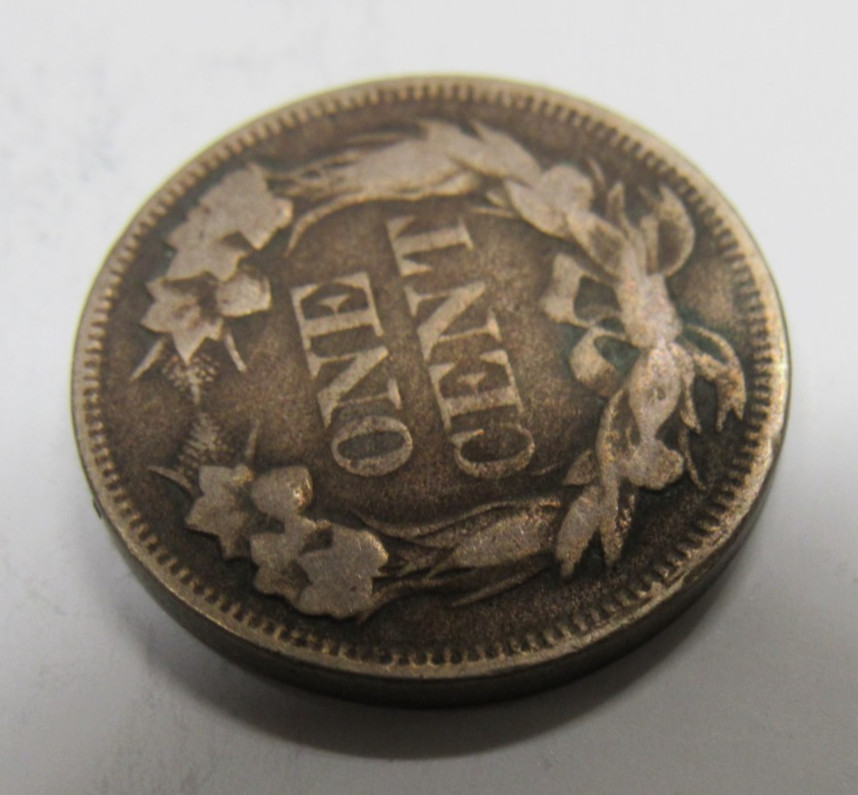 UNITED STATES 1858 FLYING EAGLE ONE CENT VG CONDITION *