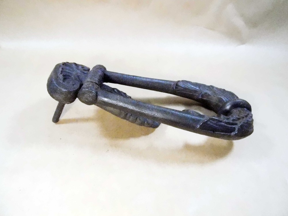 Antique entry door knocker cast iron