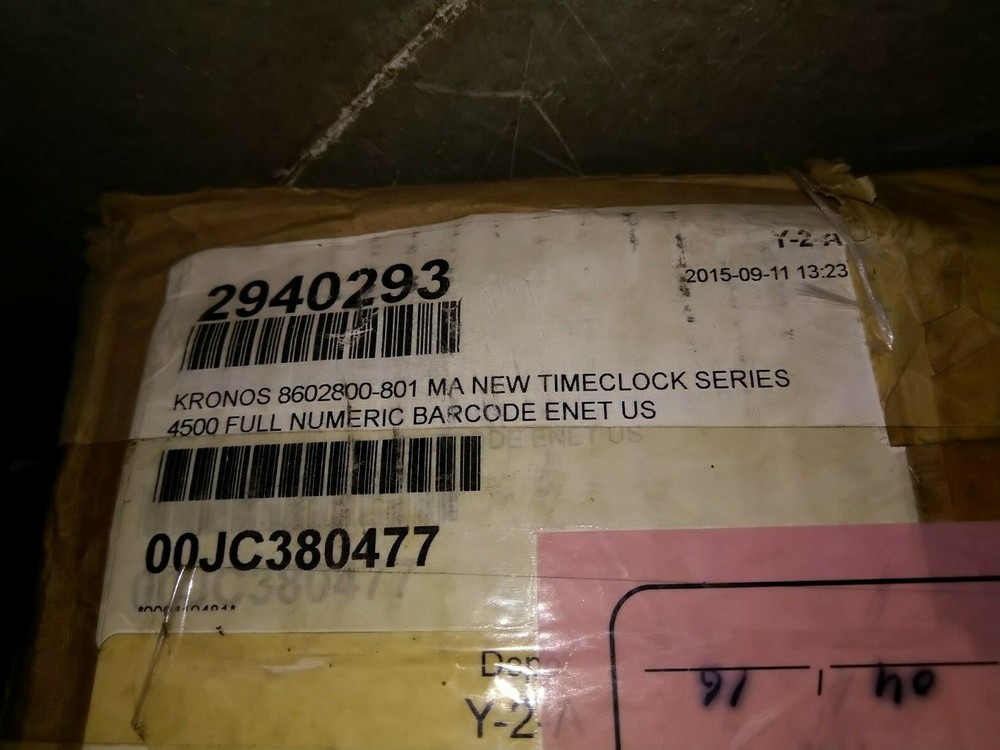 ADP Kronos 4500 Series Time Clock, Full Numeric Barcode 8602800-801