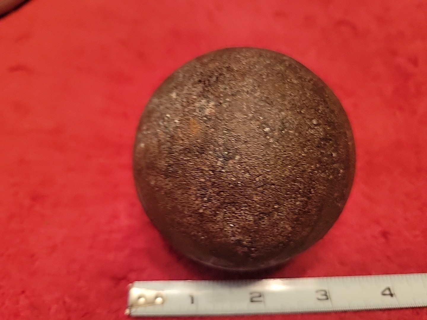 Antique Cast Iron Cannon Ball Cannonball Projectile 3" 4lb 6oz