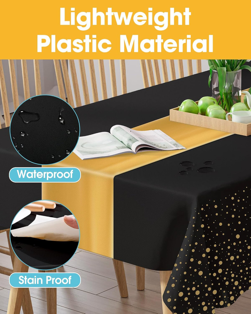 Graduation Decorations Table Cloth for Rectangle Table and Table Runner Set - 3+