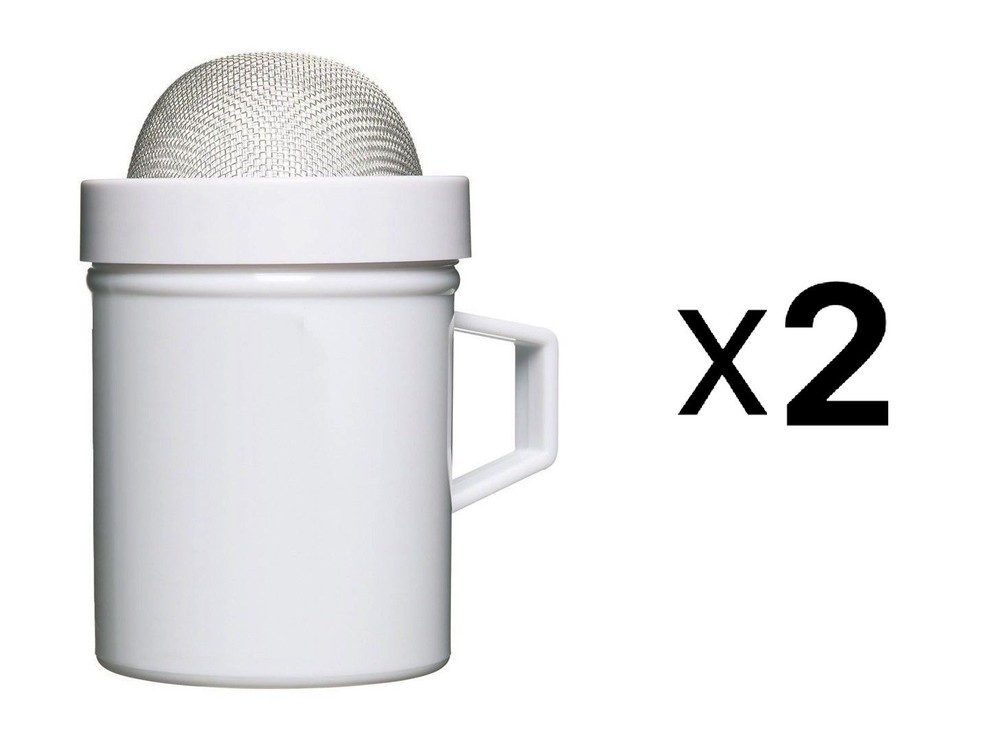 Norpro Multipurpose Shaker w/ Mesh Screen and Lid 1 Cup Capacity (2-Pack)