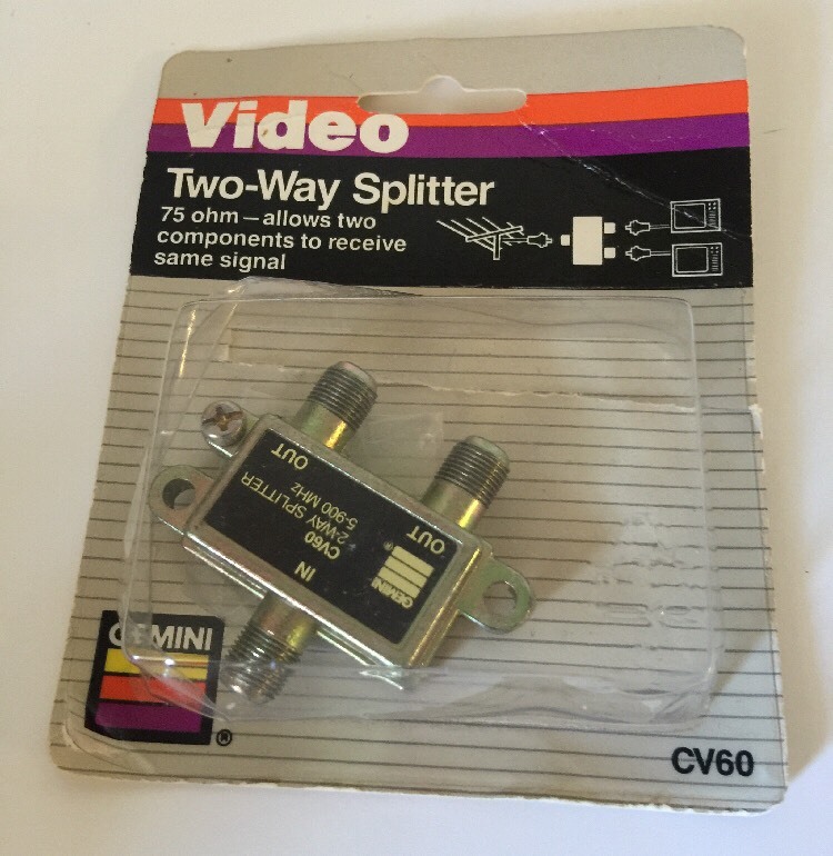 Gemini Video Two-way Splitter 75 Ohm CV60