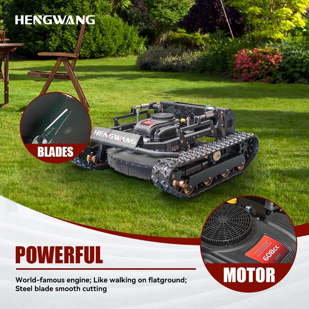 Remote Control Lawn Mower sale 65° Climbing Adjustable Mowing Height All-terrain