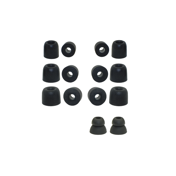 6 pr. memory foam replacement ear tips for JBL earbuds plus 1 pair double flange