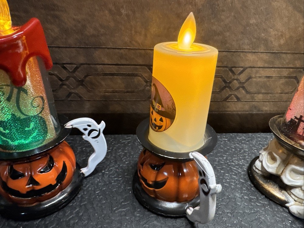 3-Swirling Lantern Halloween Decorative LED candles