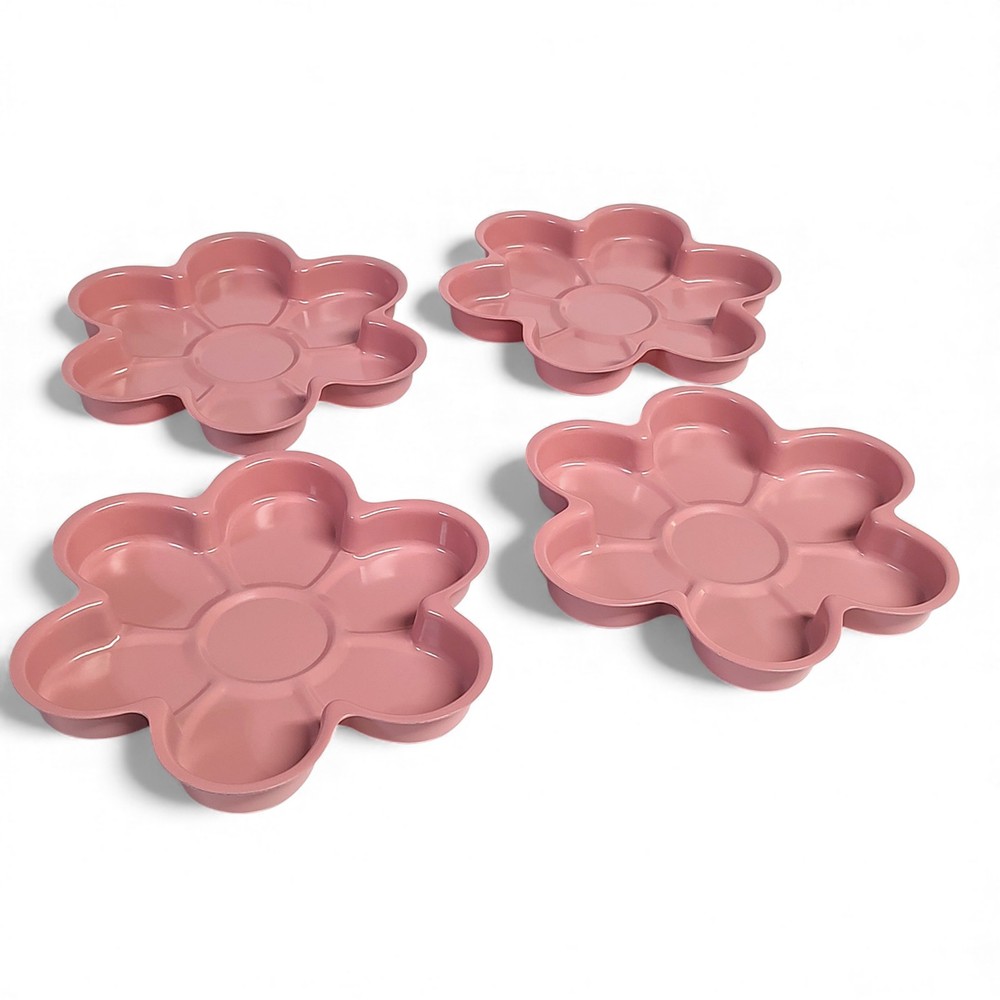 4pc Celebrate It Pink Bakeware Flower Cake Pans