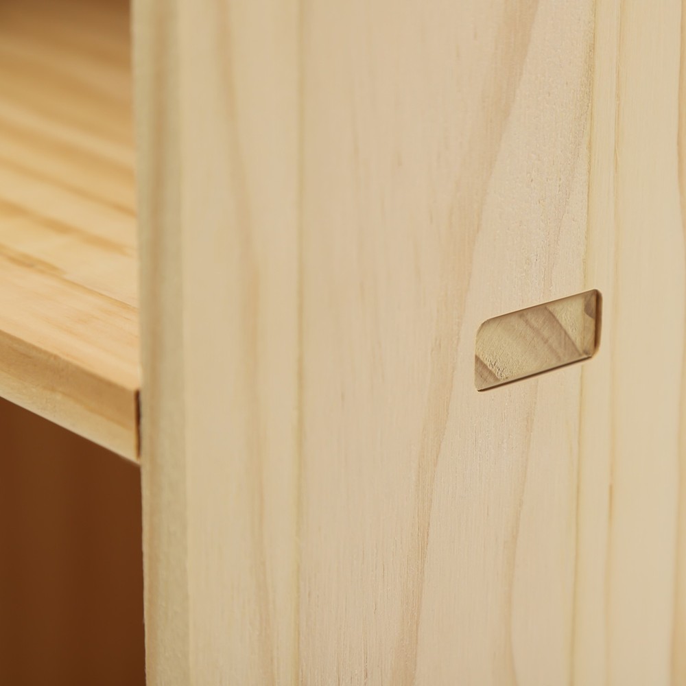 Solid Wood Bookcase with 6 Cubes - Stylish Storage & Elegant Design