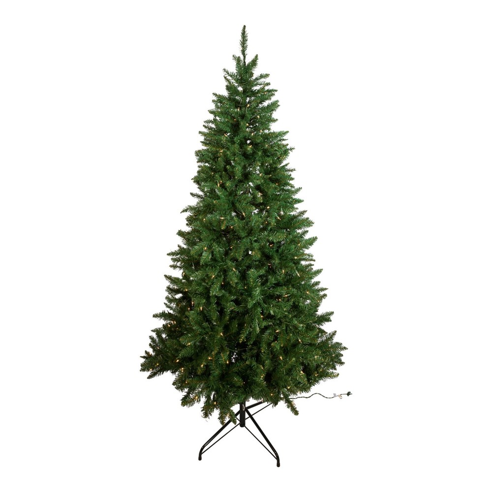 Kurt Adler 7' Pre-Lit Clear Incandescent Point Pine Tree