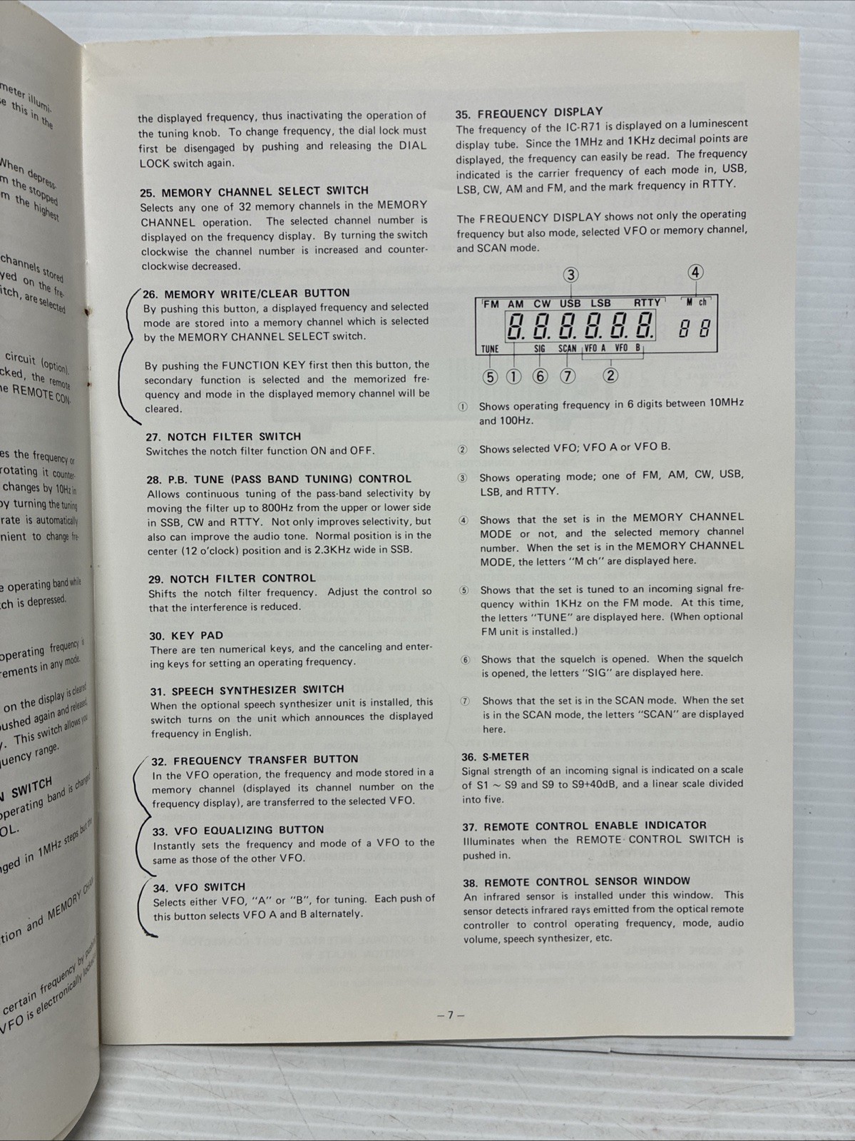 Icom IC-R71A Receiver Shortwave AM SSB CW Radio *CLASSIC DX MACHINE* w/MANUAL