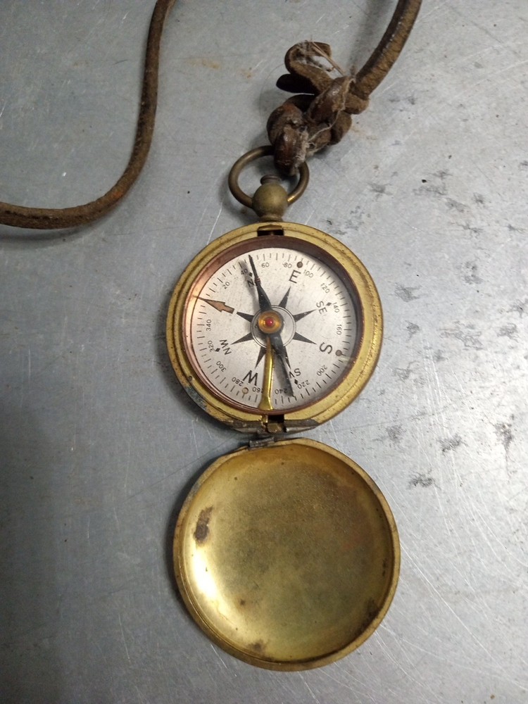WW11 Brass Compass Well used