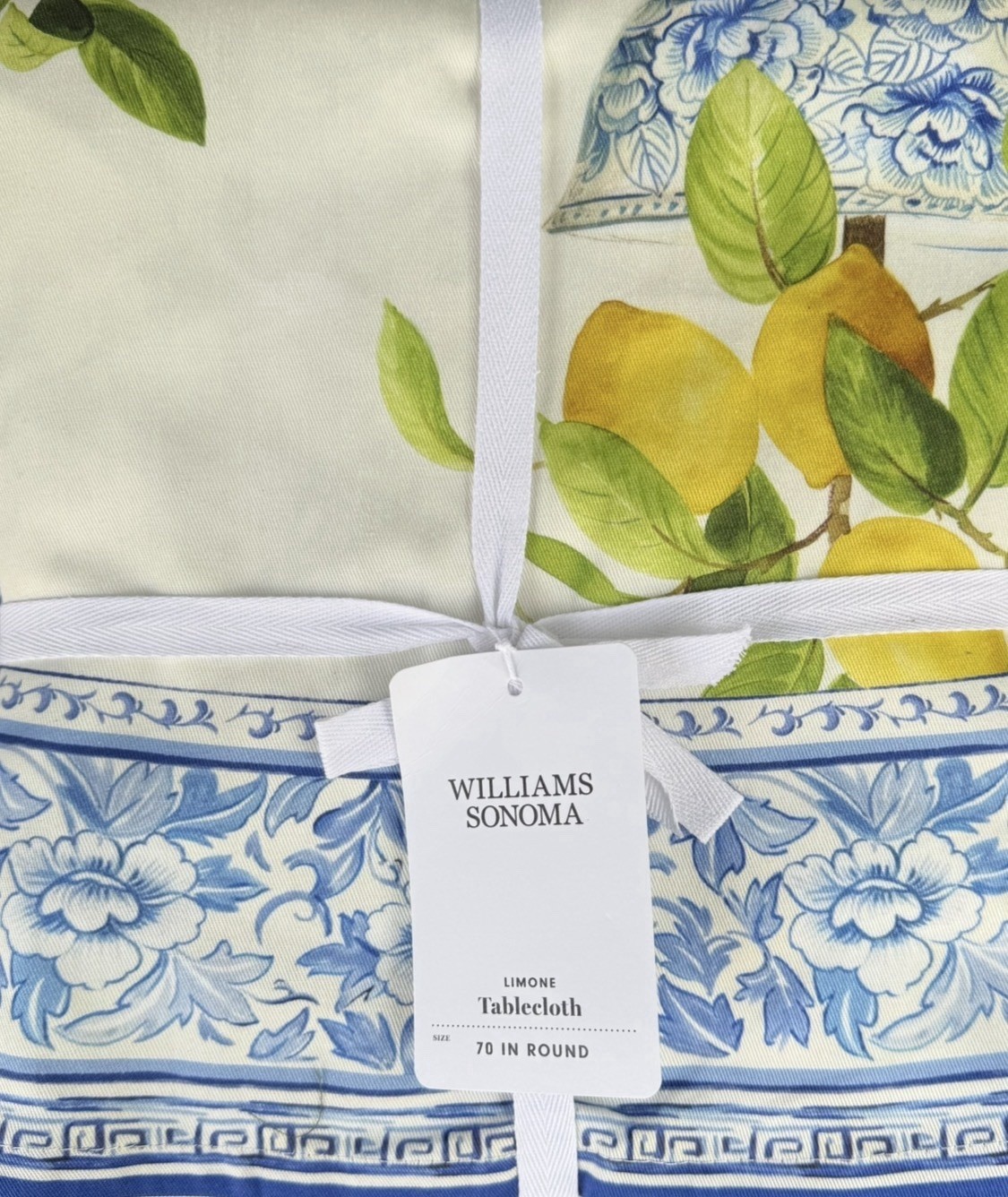 Williams-Sonoma Limone Tablecloth 70” Round
